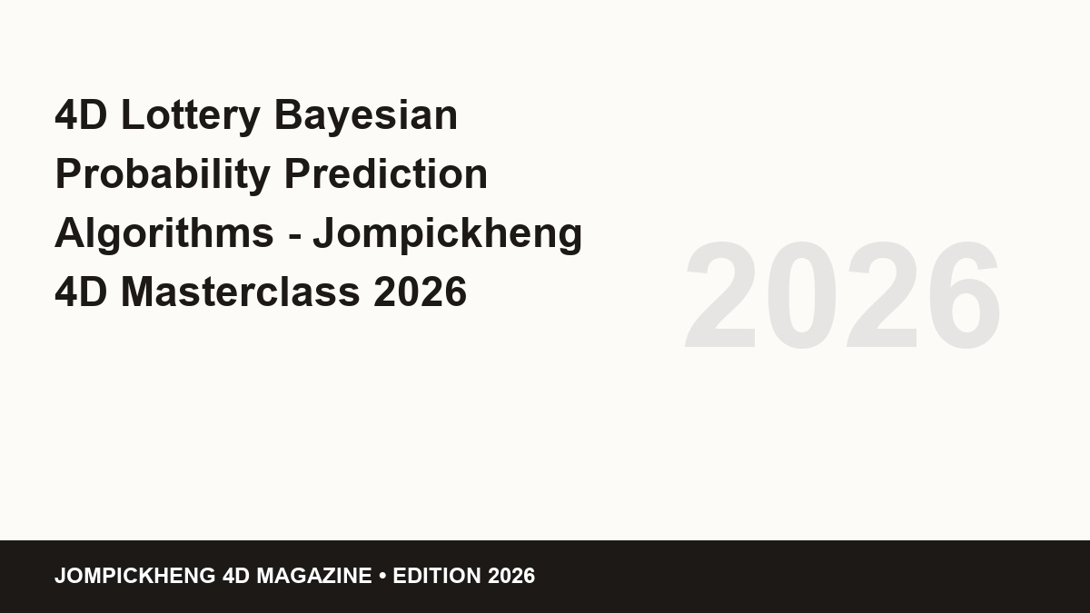 4d lottery bayesian probability prediction algorithms - 4D Lottery Bayesian Probability Prediction Algorithms