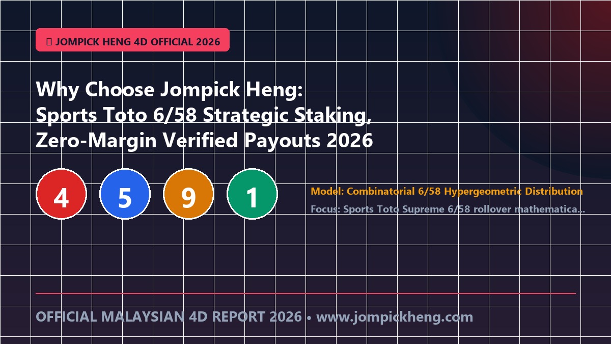 Why Choose Jompick Heng: Sports Toto 6/58 Direct Draw Telemetry, Transparent Paytables & Instant Ringgit Settlement 2026